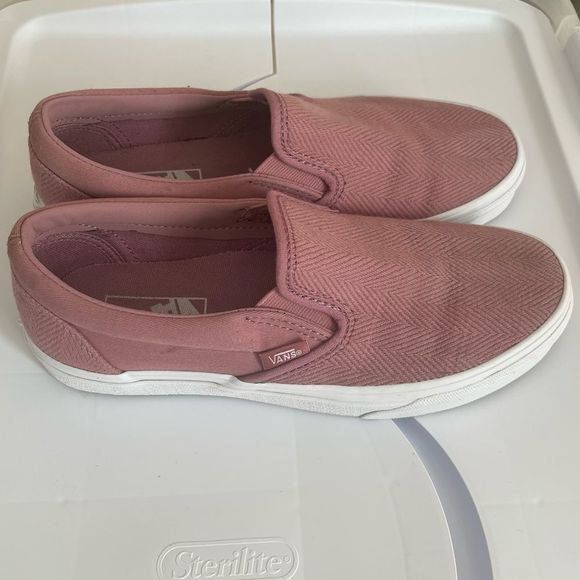 Vans Pink Slip-On Sneakers - Picture 1 of 7